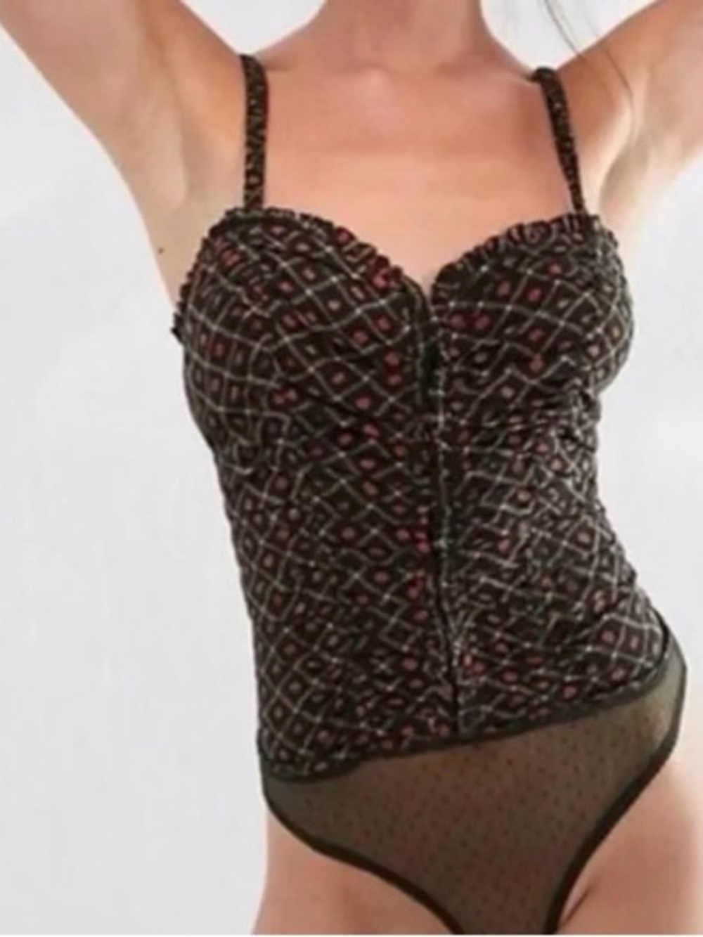 Free People Intimately Mischa Floral Print Bodysuit